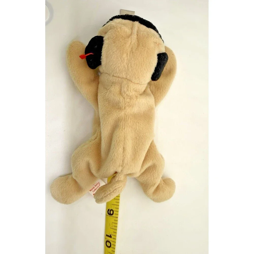 TY Beanie Baby Pugsly Pug Dog Plush 1996 Retired New No Tags Stuffed Animal